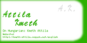 attila kmeth business card